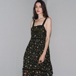 ZARA Long Floral Print Dress